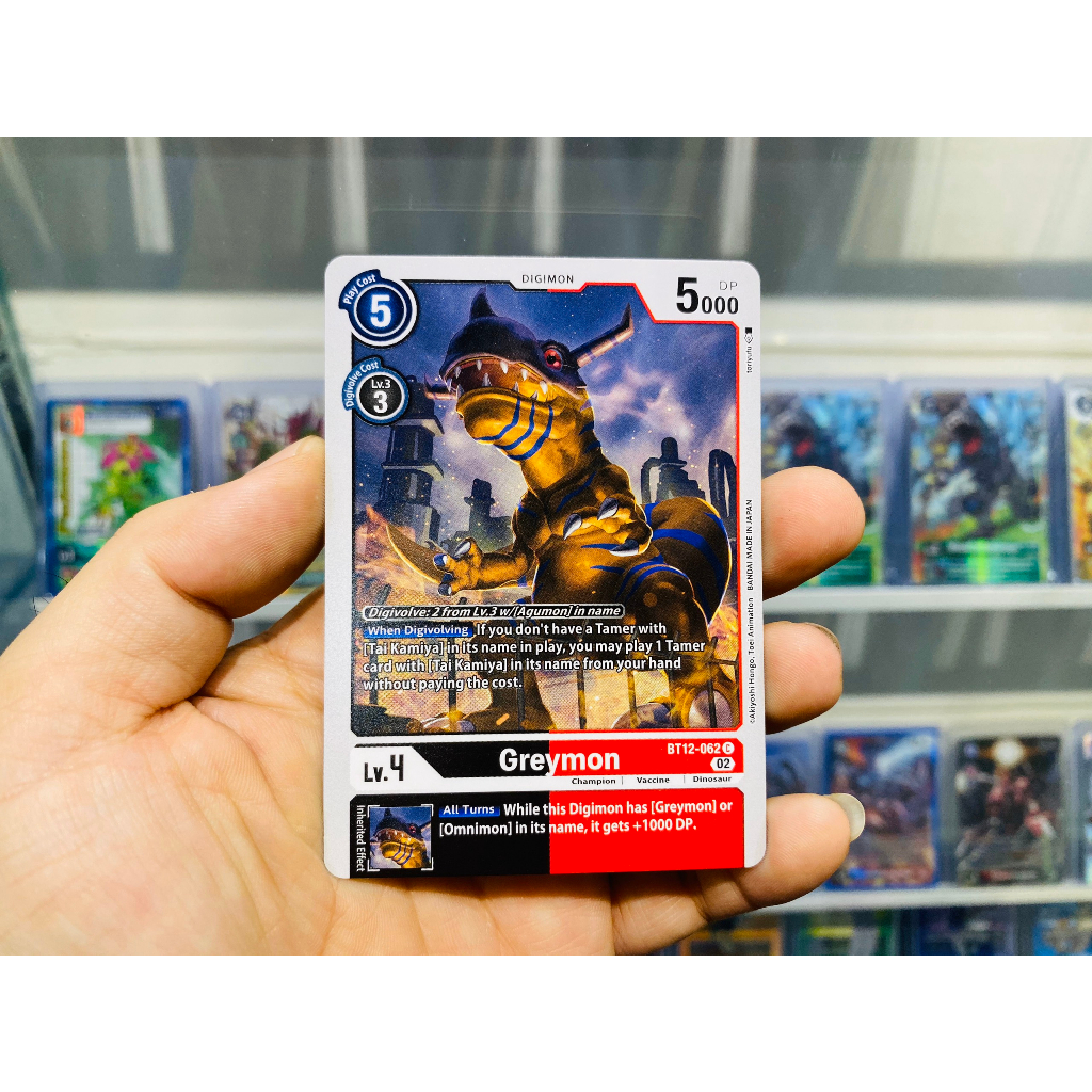 Thẻ Bài Digimon Mã BT12-062 - Greymon - Black/Red - Digimon - Common