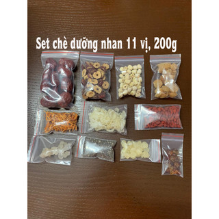 Set chè dưỡng nhan 11 vị, 200g (Nấu 10 chai, set không đường phèn)