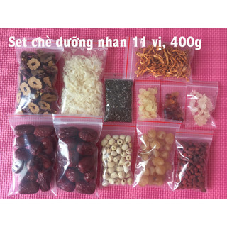 Set chè dưỡng nhan 11 vị, 400g (Nấu 20 chai, set không đường phèn)