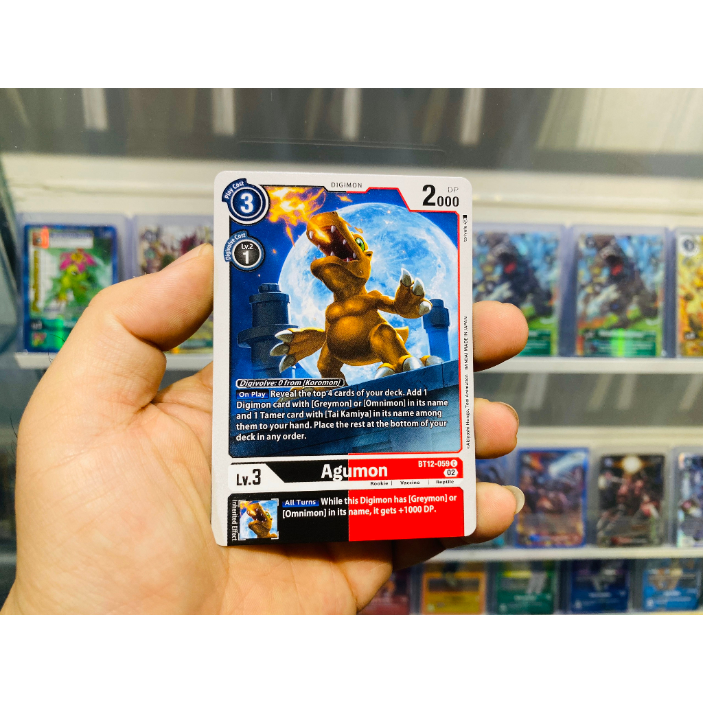 Thẻ Bài Digimon Mã BT12-059 - Agumon - Black/Red - Digimon - Common