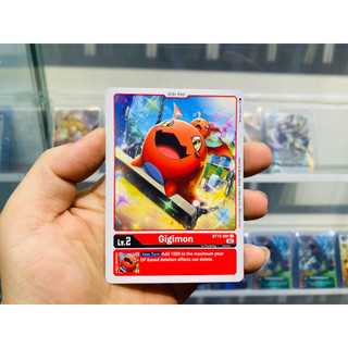 Thẻ bài digimon mã bt12-001 - gigimon - red - digi-egg - uncommon