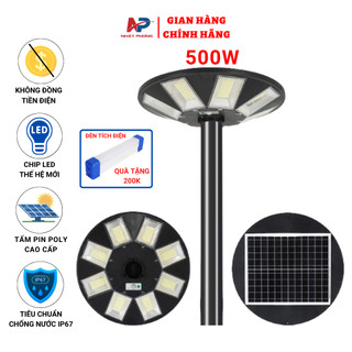  Đèn năng lượng mặt trời Nhật Phong UFO 500W 8K-504L cảm biến chống nước IP65 bảo hành 2 năm 
