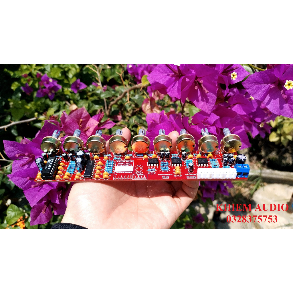 Mạch karaoke control 9 nút,11 nút nguồn đơn, reverb siêu hay  bản V4 2023