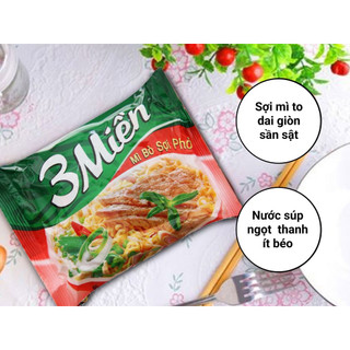 Mì 3 Miền Reeva 65g bò sợi phở