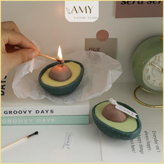 Nến thơm cao cấp hình quà bơ AMY Store thơm phòng thư giãn decor giúp ngủ ngon