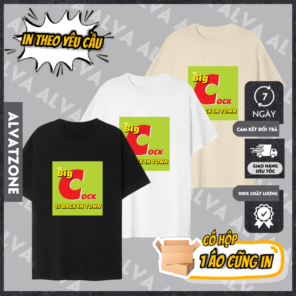 Áo Unisex In Chữ Is Back In Town Trẻ Trung, Nam Nữ Mặc Form Cực Đẹp