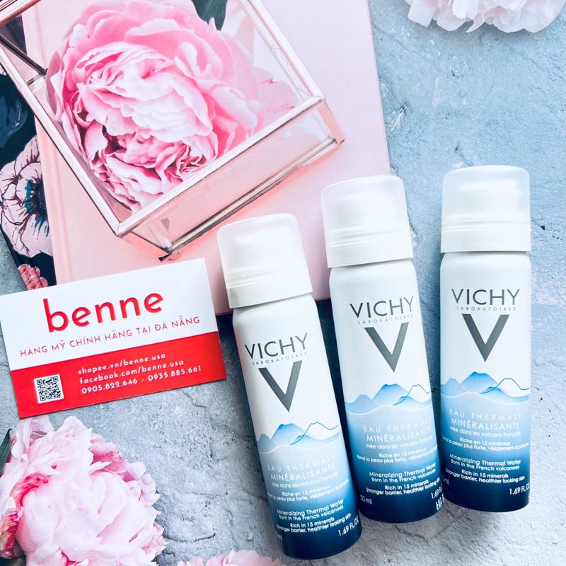 Xịt khoáng cấp ẩm dưỡng da Vichy Mineralizing Thermal Water 50ml của Mỹ