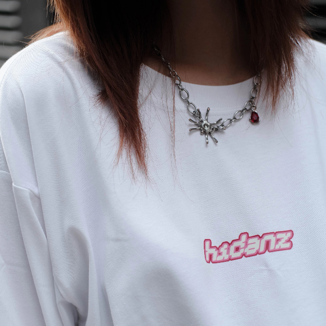 Áo thun Unisex tay lỡ cotton local brand HIDANZ - Pink Mini