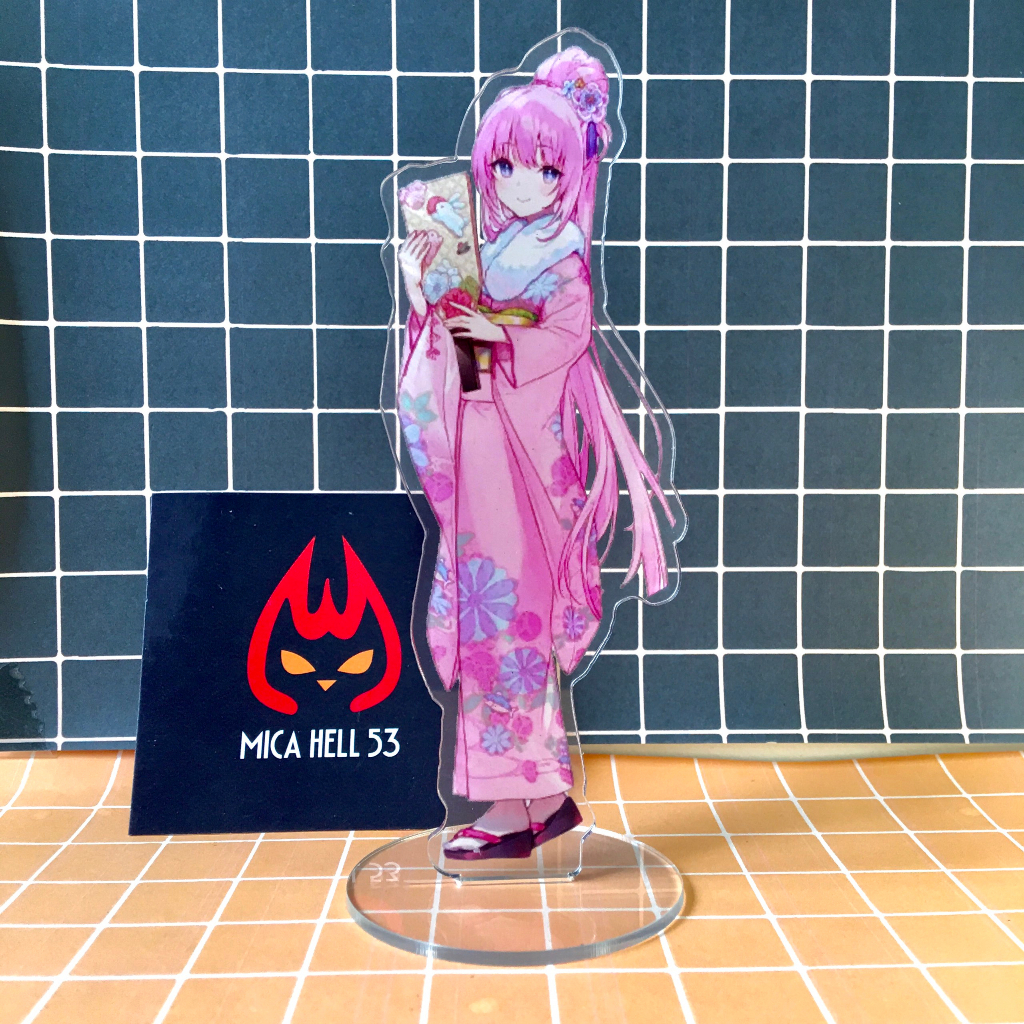 Standee Mica 15cm Tượng Mica Hatsune Miku Vocaloid Standee Acrylic Anime Manga Vocaloid Kimono SD5