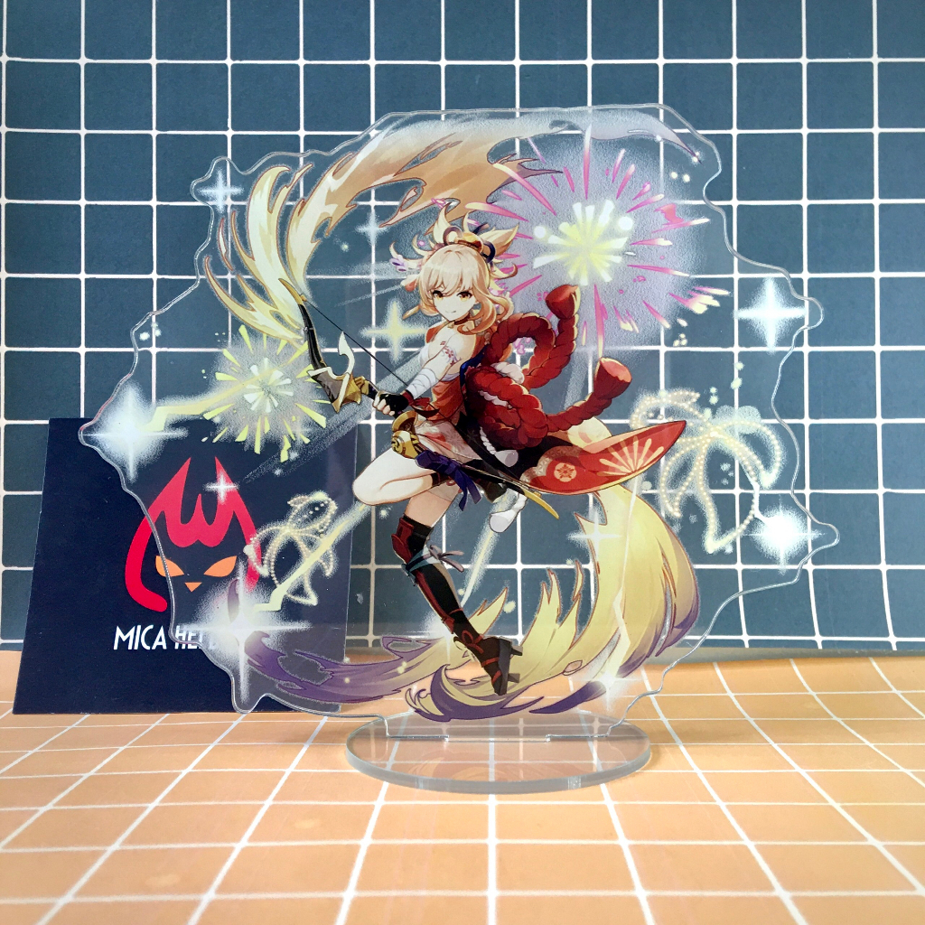 Standee mica 15cm Tượng Mica Genshin Impact Standee Acrylic Anime Manga Game Genshin Impact Set Hiệu Ứng SD11