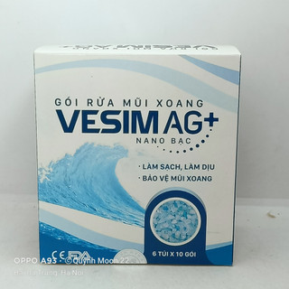 Bộ 60 gói múi rửa mũi xoang vesim ag+ hộp 60 gói muối
