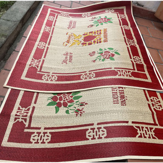 Chiếu cói in hoa loại dày đẹp, sợi cói dẻo mềm, điều hòa mát lạnh,đủ kích thước 0,9m- 2m, đặt theo yêu cầu