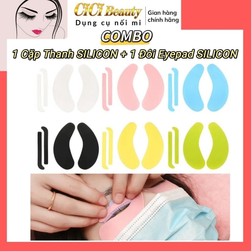 COMBO 1 đôi thanh giữ trục uốn_ 1 đôi Eyepad Silicon
