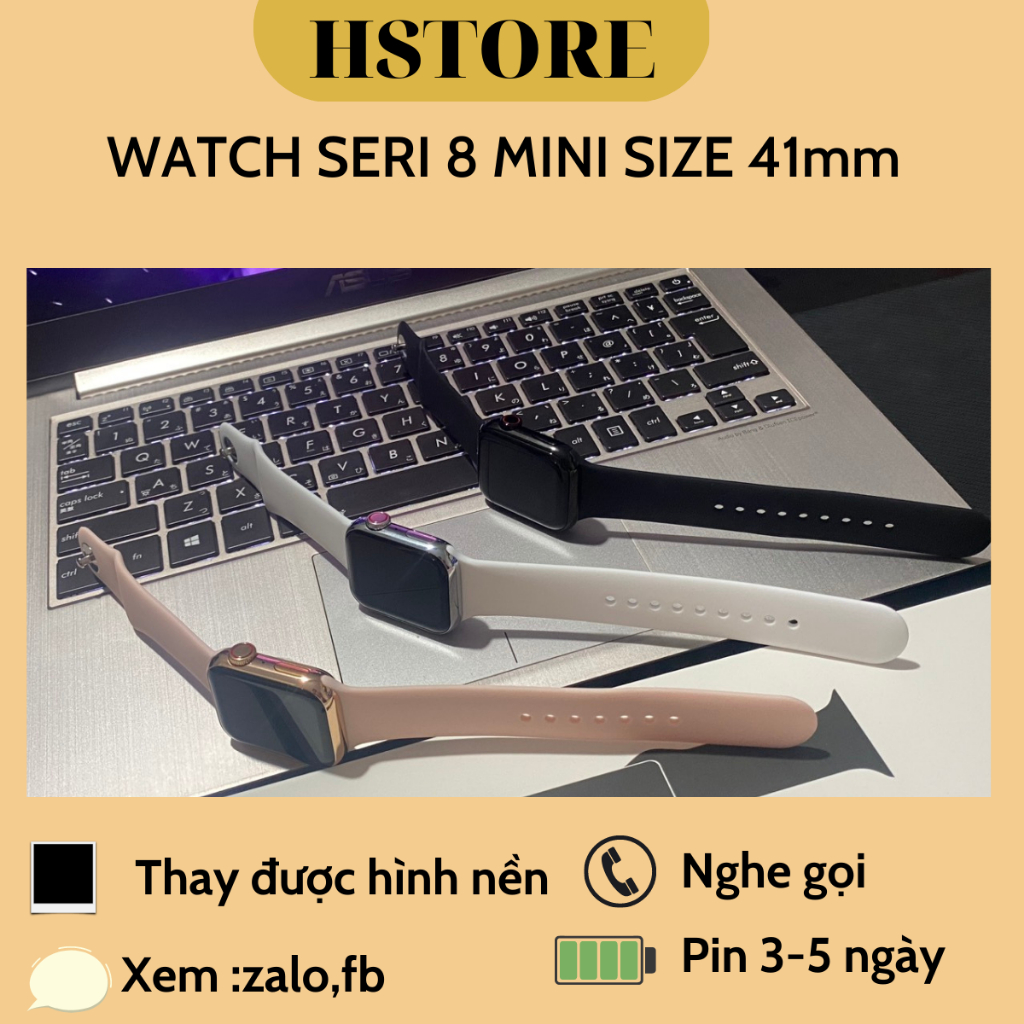 Đồng Hồ Thông Minh Cho Nữ Và Nam s8 41mm-Nghe gọi,nhận full tin nhắn,thay nền cá nhân