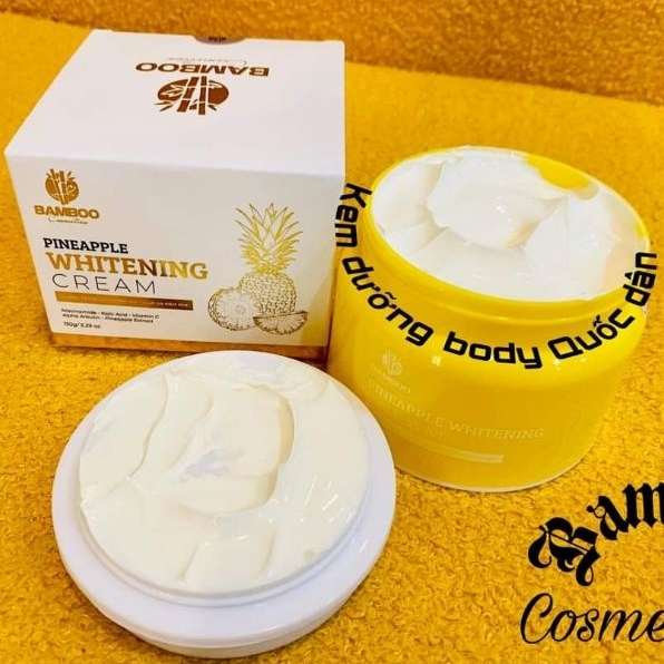 Kem Body Dứa BAMBOO Dưỡng Trắng, Thơm hương dứa