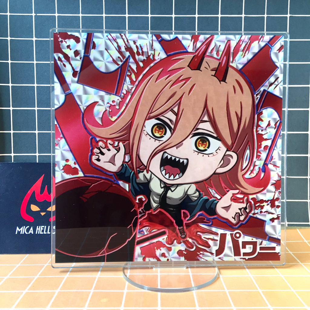Standee Mica 15cm Tượng Mica Anime Chainsaw Man Keychain Acrylic Khung Chibi Dễ Thương SD6