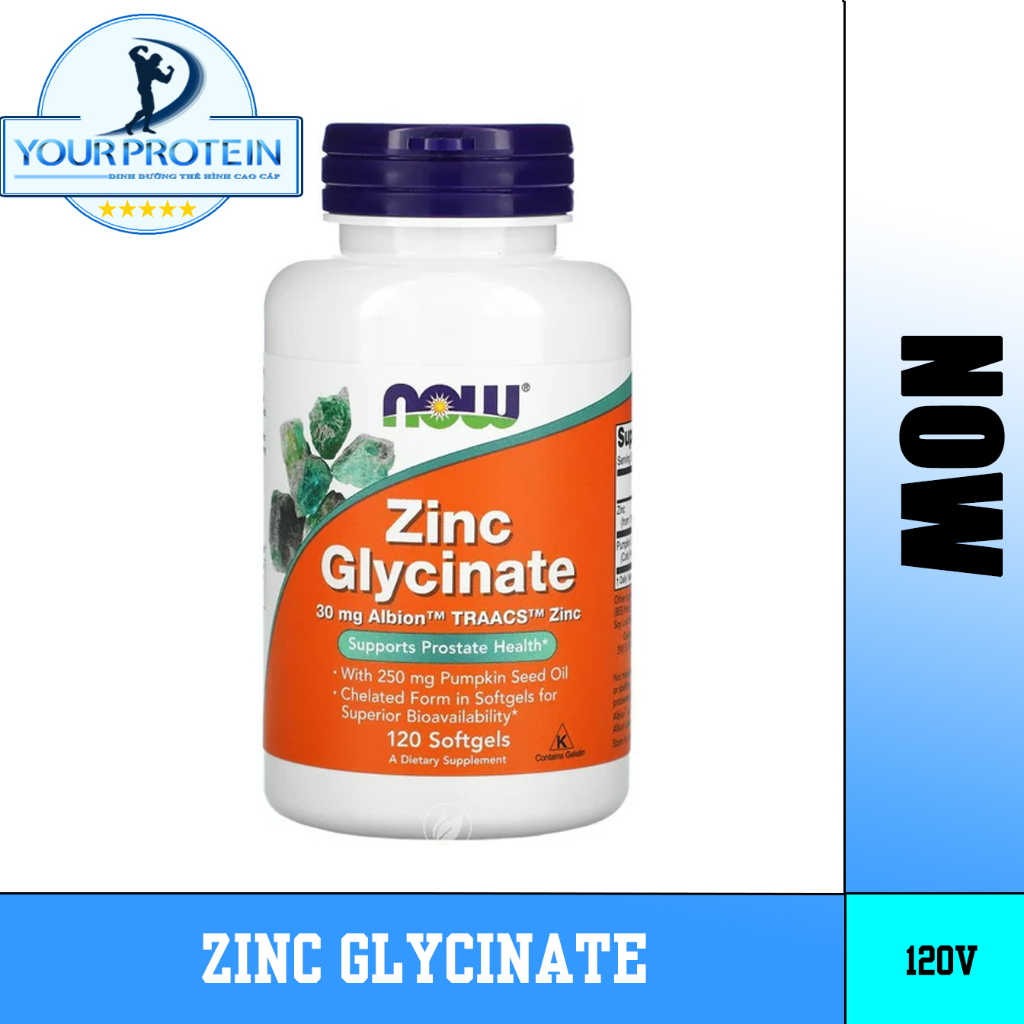 Now - Viên uống bổ sung Zinc Glycinate 120 viên
