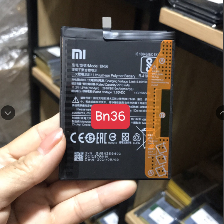 Pin xiaomi mã BN36 / Mi 6X / Mi A2 dung lượng 2910/3010mAh