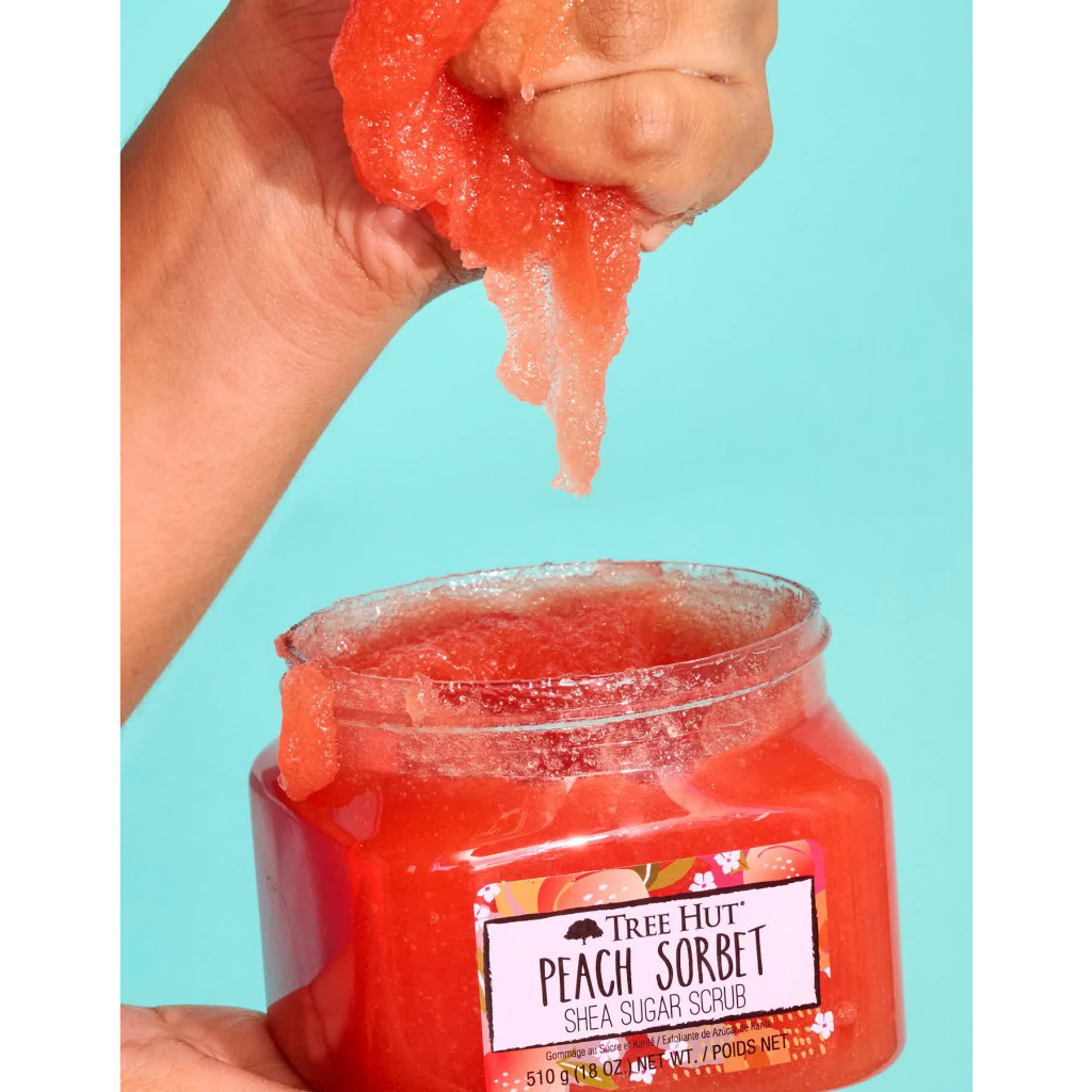 Tẩy tế bào chết cơ thể Tree Hut Peach Sorbet Shea Sugar Scrub 510gr