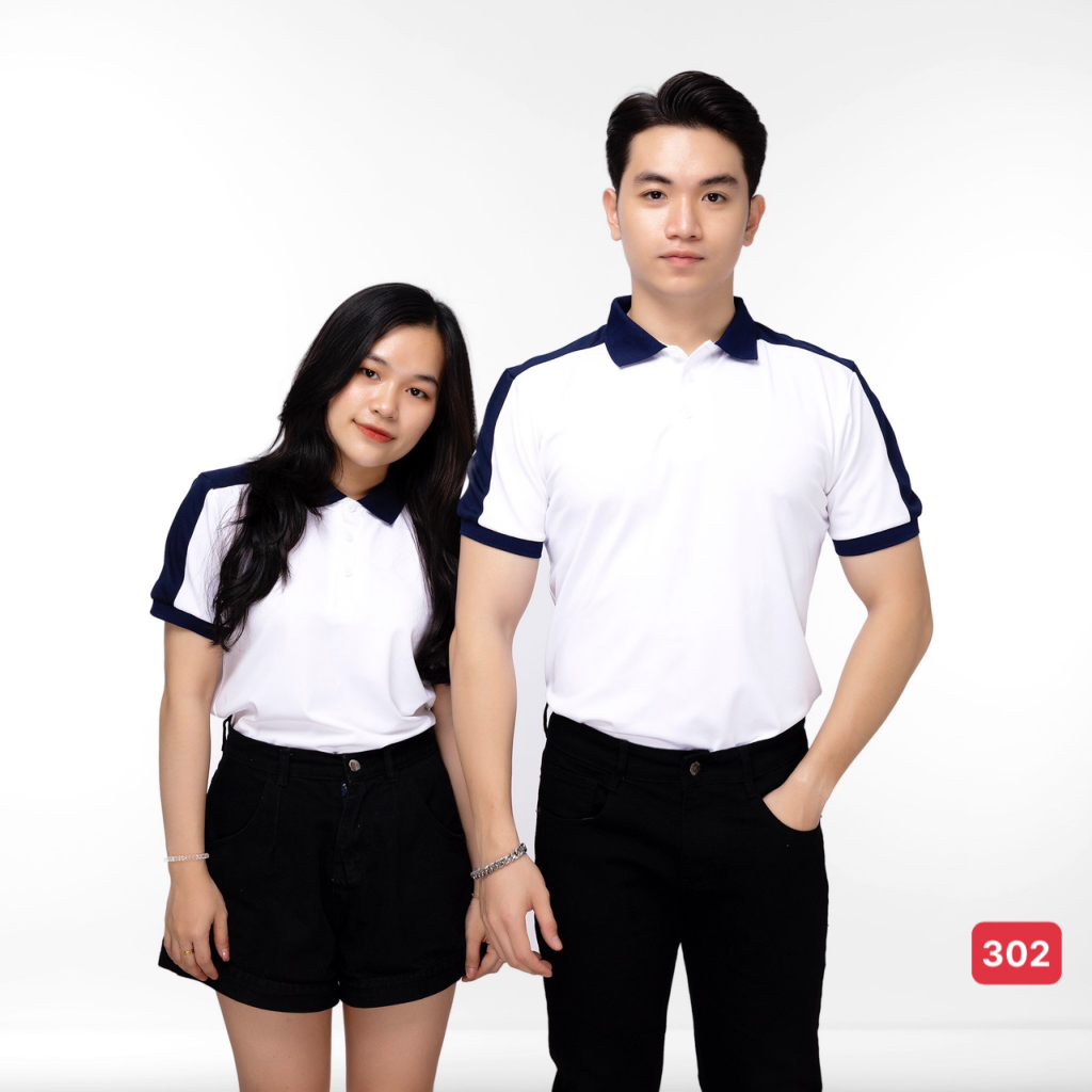 Áo thun polo nam nữ mặc cặp đôi đẹp năm 2023 chất vải thun cá sấu cotton cao cấp - ATC301 - Giá 1 áo