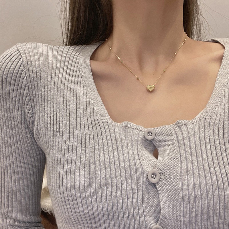 Dây Chuyền Titan Thời Trang Nữ Hình Trái Tim Đơn Giản