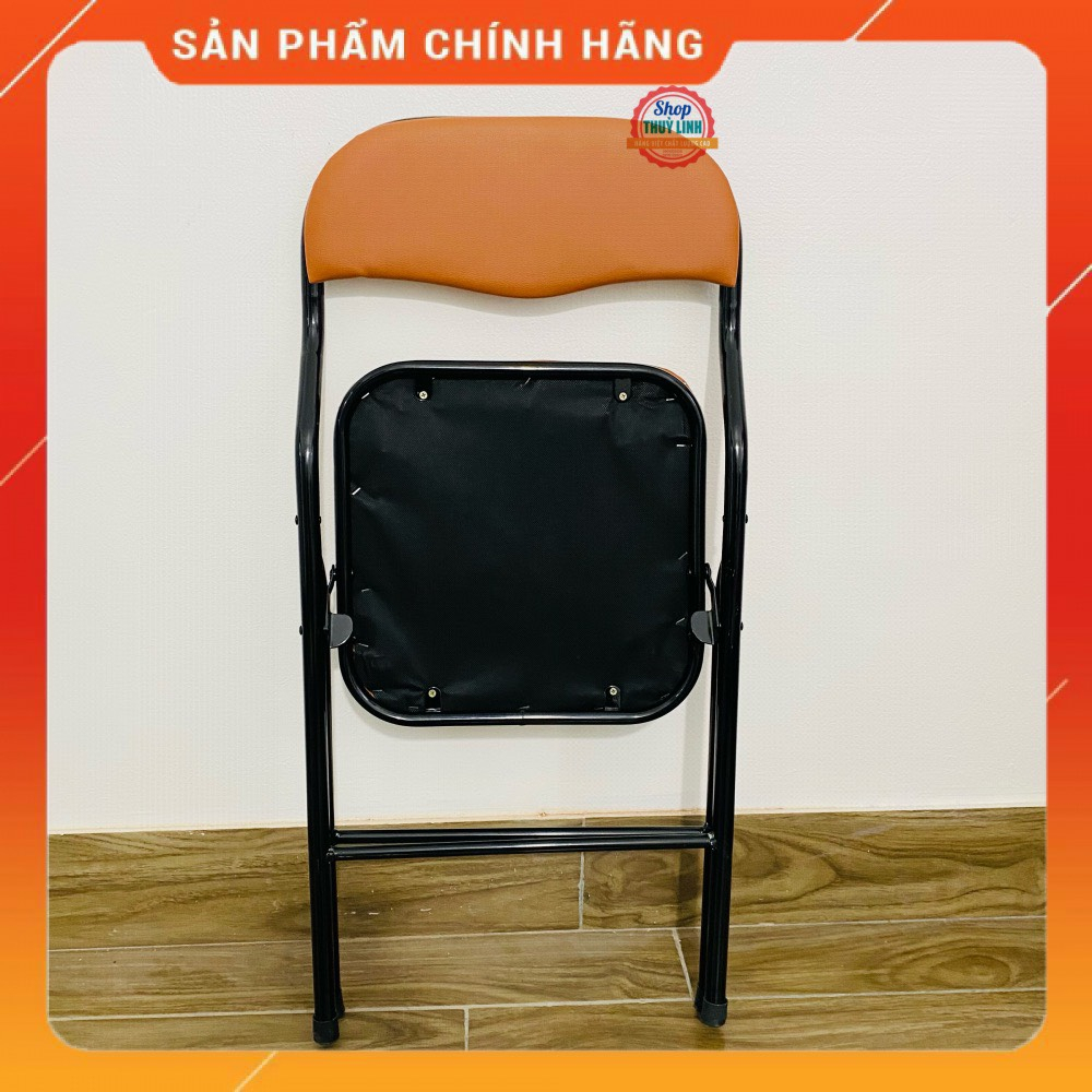 Ghế gấp gọn lưng tựa văn phòng màu da bò siêu hot
