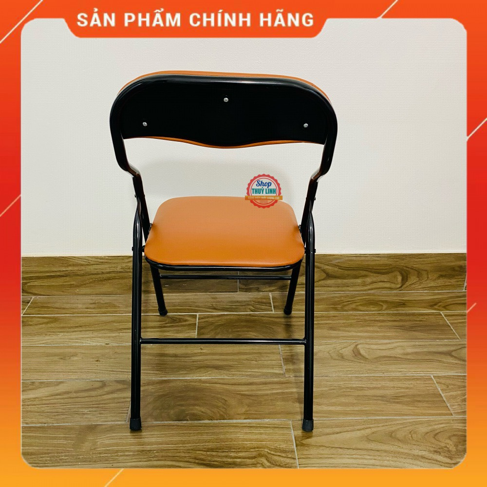Ghế gấp gọn lưng tựa văn phòng màu da bò siêu hot