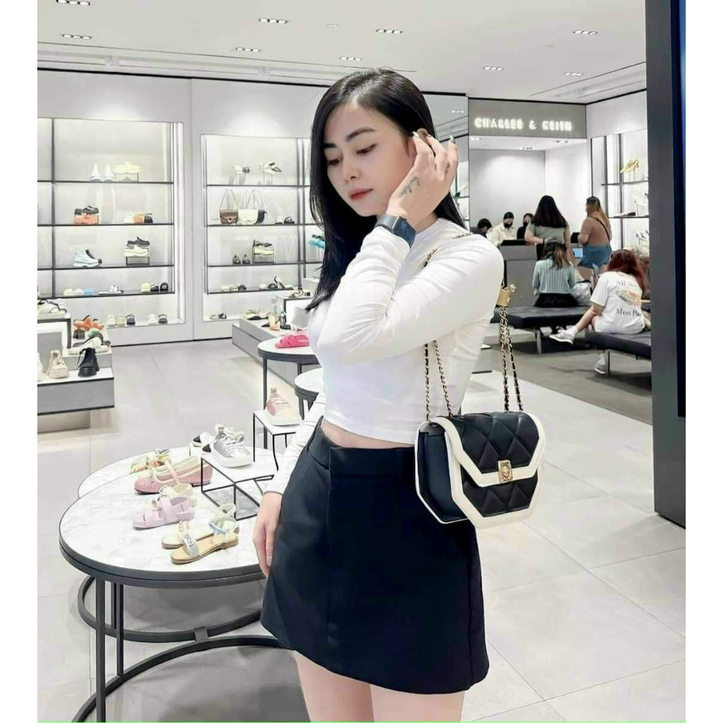 túi kẹp nách + đeo chéo nữ Size :20cm*6,5cm*14cm  𝗖𝗞𝟮-𝟮𝟬𝟲𝟳𝟭𝟰𝟬𝟲 đen