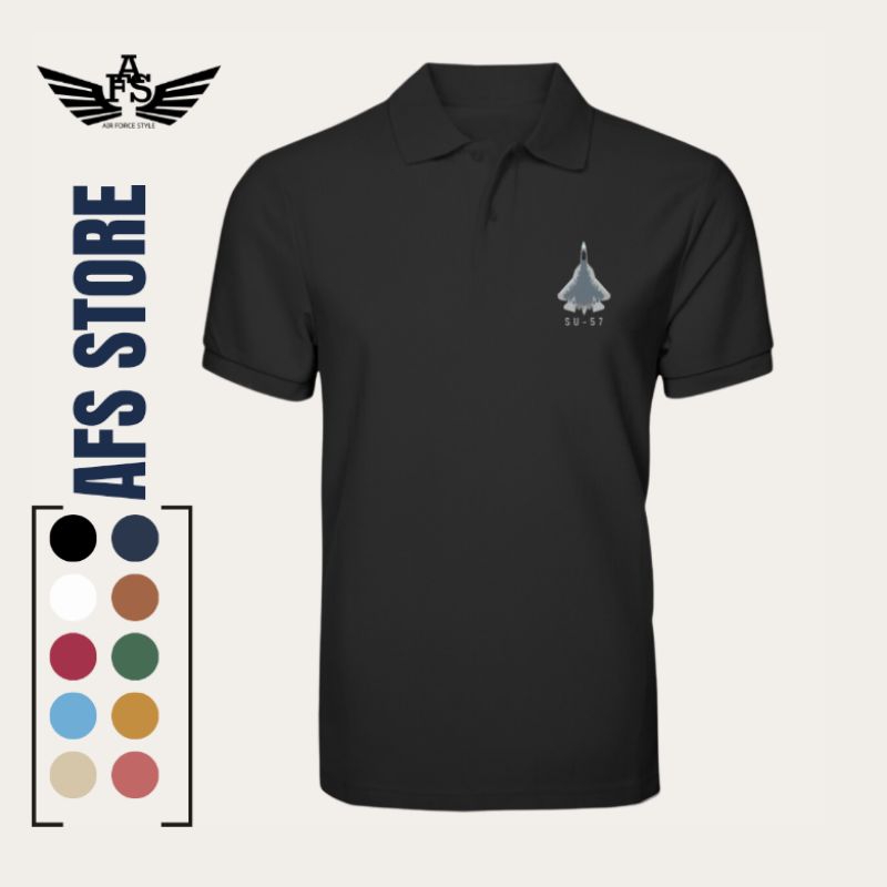 Áo polo Cao cấp máy bay chiến đấu tàng hình SU-57