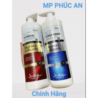 DẦU GỘI XẢ BIOTIN COLLAGEN PLUS 850ML PHỤC HỒI SIÊU MỀM MƯỢT chống rụng tóc