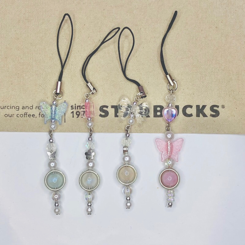 Keyring hạt tròn「móc điện thoại, binder, túi ví, balo」