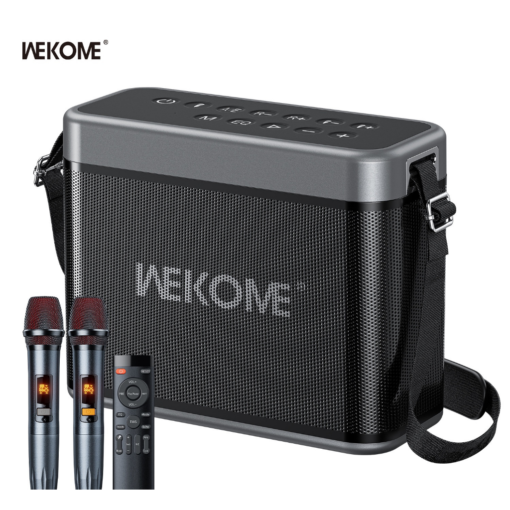 🌟CHÍNH HÃNG 🌟Loa Bluetooth V5.0 WK DESIGN D41 Karaoke, không dây cầm tay,di động kèm micro, điều khiển 𝕎𝔼𝕂𝕆𝕄𝔼 super bass