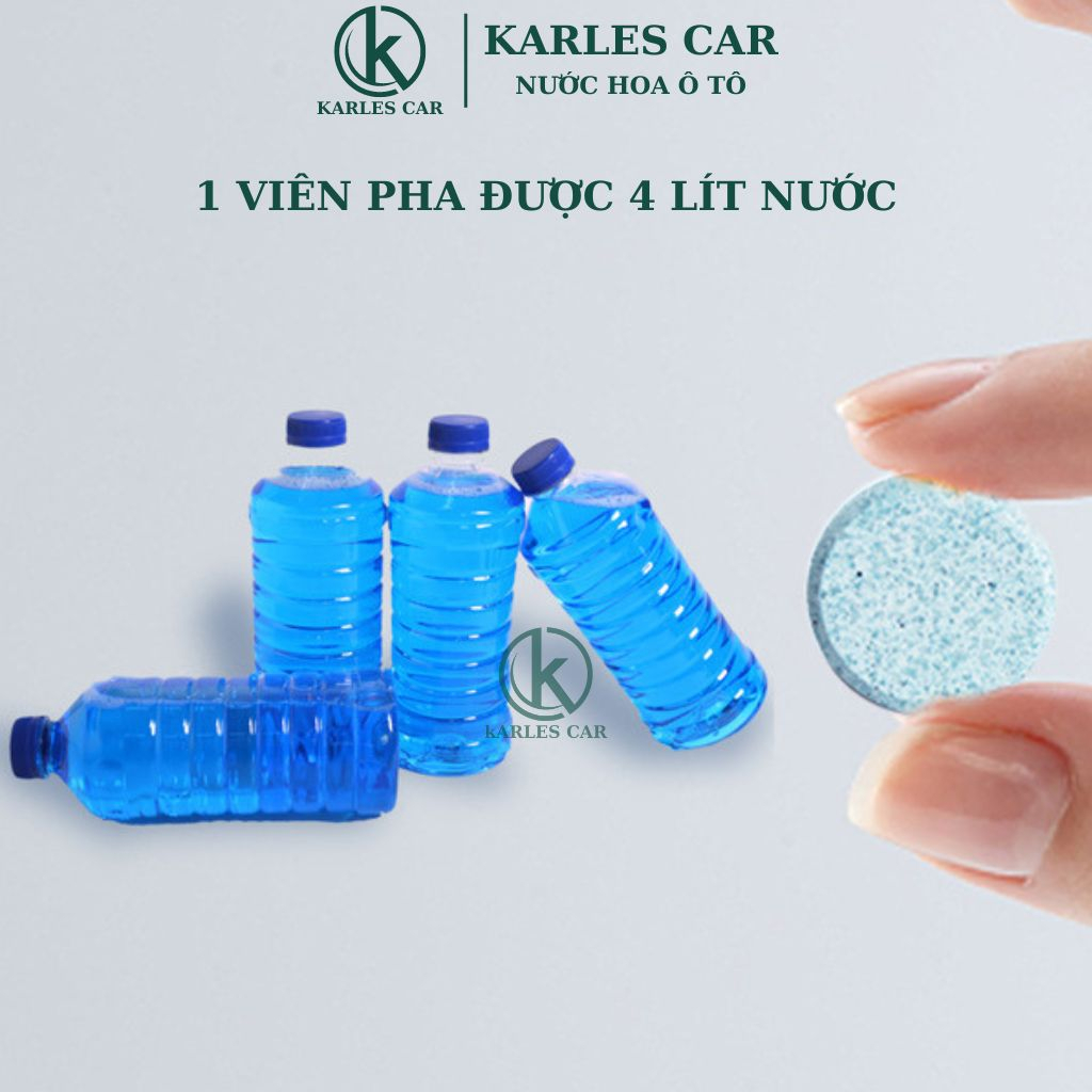 Viên Sủi Rửa Kính Xe Ô Tô, Viên Nén Pha Nước Rửa Kính Oto