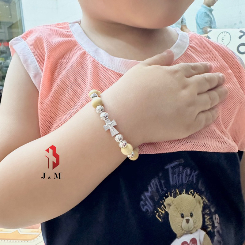 Chuỗi Mân Côi Cho Bé, Chuỗi Mân Côi dâu tằm mix bạc