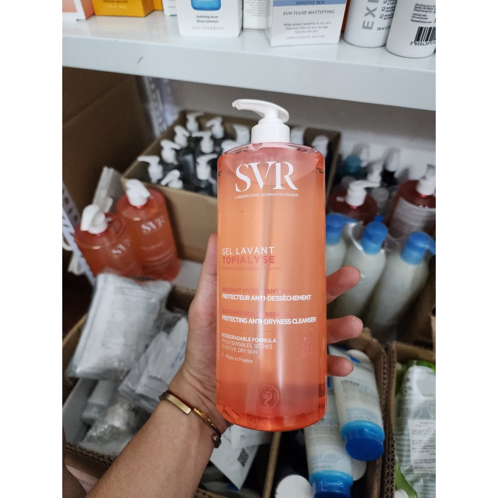 Sữa Rửa Mặt SVR Cho Da Khô Và Nhạy Cảm TOPIALYSE Gel Lavant 1000ML - Chai Hồng - BS HỒNG ĐÀO