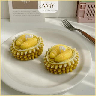 Nến thơm cute trang trí không khói hình quả sầu riêng AMY Store khử mùi đuổi muỗi