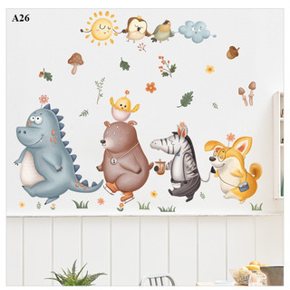 Decal dán tường đàn thú A26 - Decal dán tường Hàn Quốc