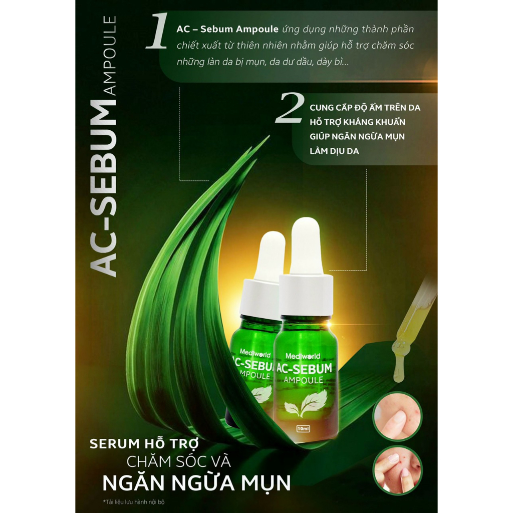Serum hỗ trợ chăm sóc và ngăn ngừa mụn AC - Sebum Ampoule Mediworld