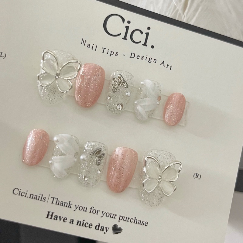 Móng Úp Thiết Kế Lấp Lánh Đính Đá Cao Cấp Cici.nails