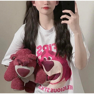 Hình in /ủi áo, ủi lên vải mẫu gấu dâu lotso 🍓 24cm