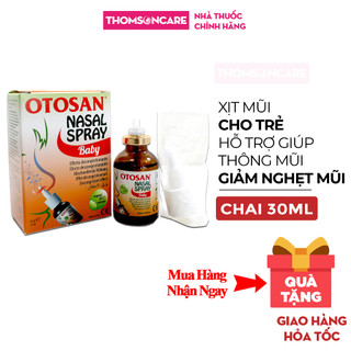 Xịt mũi cho trẻ em OTOSAN NASAL SPRAY BABY - Giúp làm sạch khoang mũi, thông mũi, giảm nghẹt mũi ở trẻ - Chai 30ml
