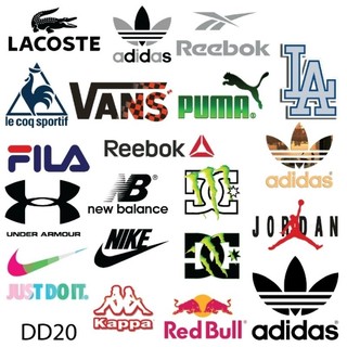 Hình ủi nhiệt, in áo. Hình Logo các thương hiệu, kích thước 5cm