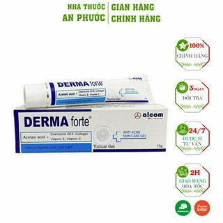 Kem bôi DERMA FORTE ⚡ CAM KẾT CHẤT LƯỢNG ⚡ Kem bôi  Giảm Mụn Mờ T.h.â.m (15g)