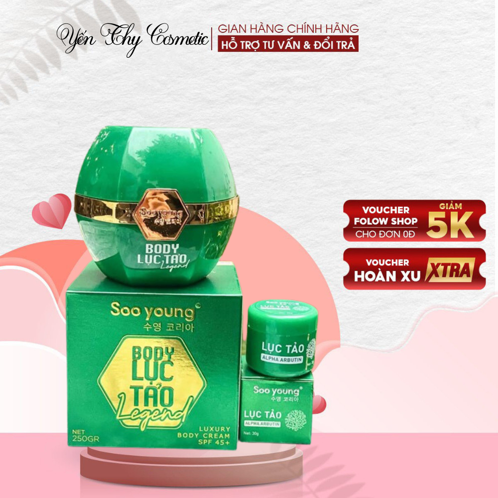 (Giảm Sốc) Kem Dưỡng Da Body Lục Tảo Soo Young Legend 250Gram - Chính Hãng 100%