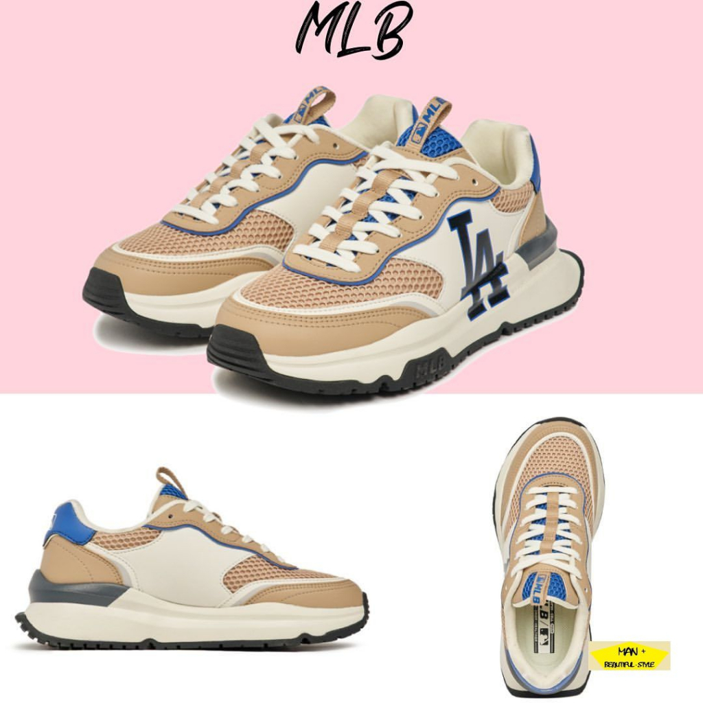 Giày MLB Chunky Runner LA Dodgers Beige, giày nữ thể thao mlb, giày nam thể thao chunky full box, fr