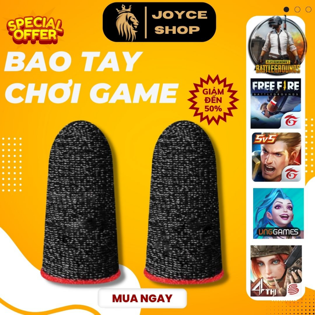 Bao Tay Chơi Game freefire, Pubg, Liên Quân Găng tay chơi game Chống Mồ Hôi, Siêu Nhạy,Co Giãn Cực Tốt Chính hãng Pavu