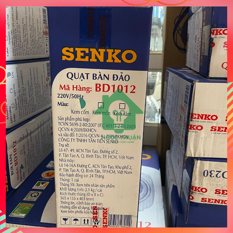 Quạt hộp, quạt bàn đảo Senko BD230, BD1012. BD1410
