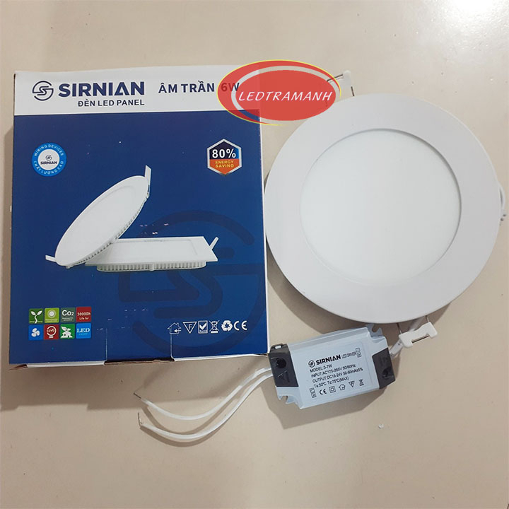 Đèn LED âm trần Sirnian 6W siêu mỏng-khoét lỗ 105mm