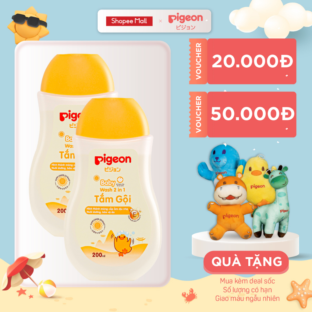 Combo 2 Chai Tắm Gội Hoa Hướng Dương 200ML ( 2 IN 1)