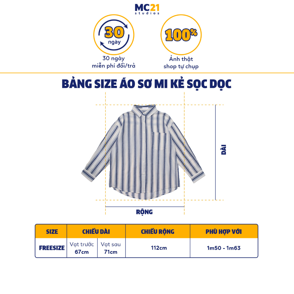 Áo sơ mi kẻ sọc dọc dài tay nữ MINION CLOTHING oversize Ulzzang Hàn Quốc vải mềm thoáng mát form rộng A3036